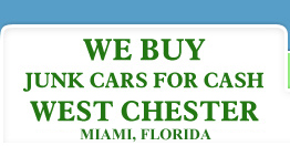We Buy Junk Cars For Cash West Chester Miami Florida logo